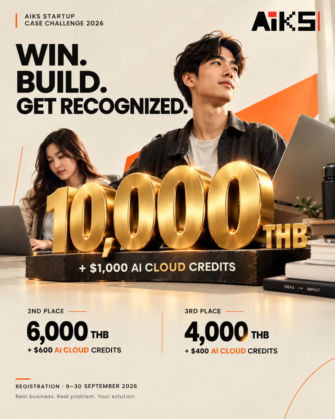 AIKS StartUp Case Challenge 2026 — win 10,000 THB plus AI cloud credits